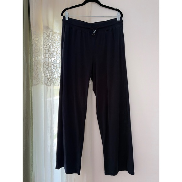 Happy Earth Pants - Happy Earth Lounge Pants Womens XL Black Excellent Organic Cotton Wide Leg
